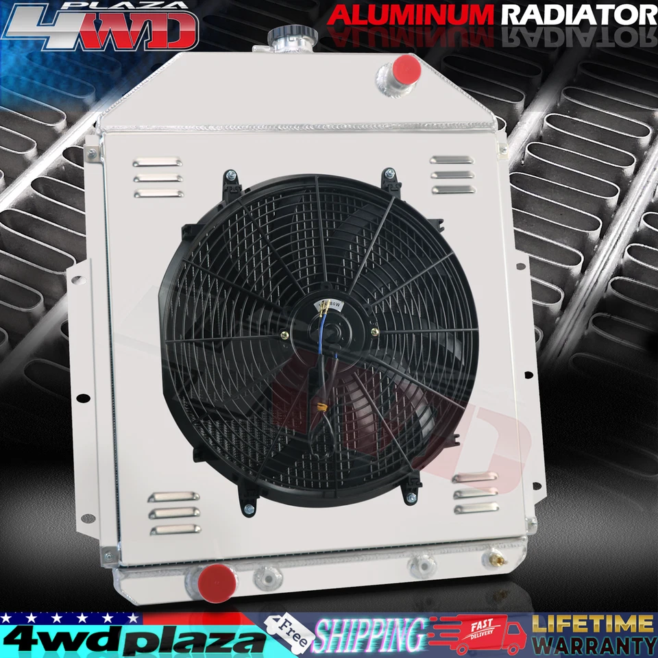 3 Row Radiator Shroud Fan For 1942-1952 1949 Ford F1 F2 F3 F4 Ford Engine — 第 3/4 张图片