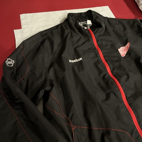 2XL Hockey Reebok Center Ice DETROIT RED WINGS Windbreaker Zip JACKET Embroidery - Picture 5 of 17