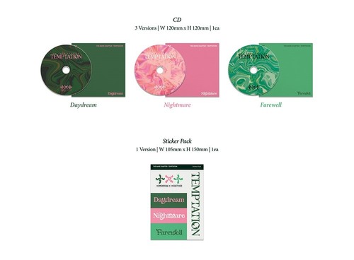 TXT Album THE NAME CHAPTER TEMPTATION CD+Book+2p Card+Poster+Sticker+B.Mark+Gift - Picture 5 of 14
