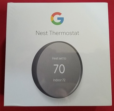 Google G4CVZ Nest Smart Programmable Wi-fi Thermostat - Charcoal