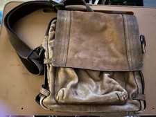 Vintage Fossil Mens Brown Leather Messenger C...