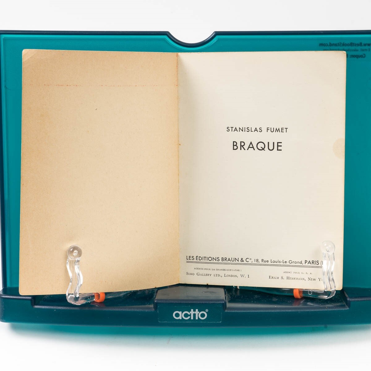 Braque Collection Des Maitres French Softcover 1941 Les