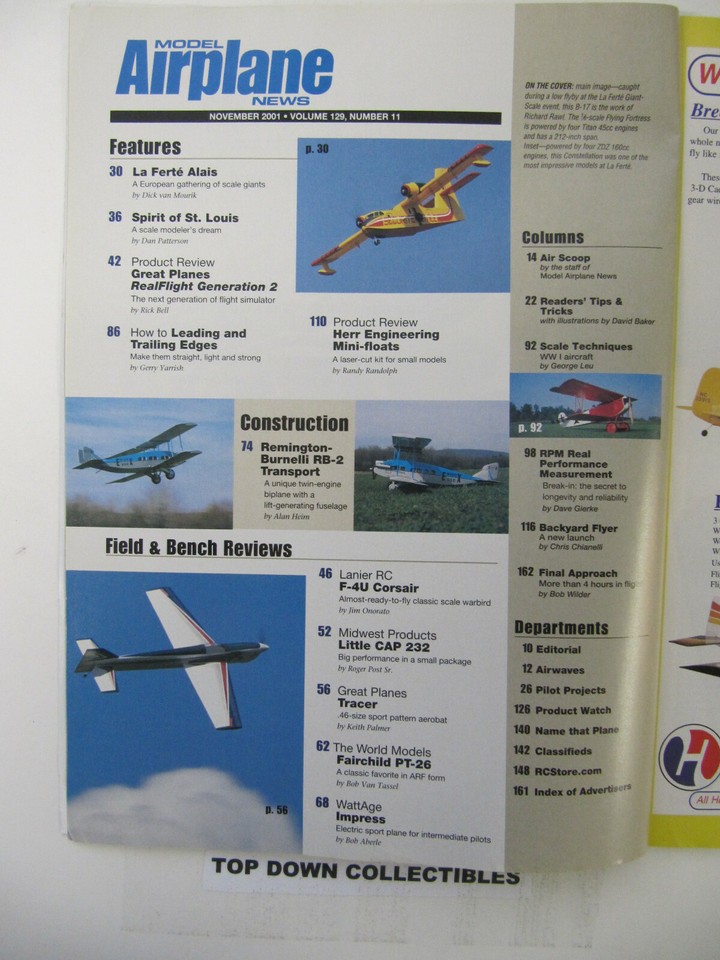 Models Us 2001 Model airplane News November 2001 World's Largest Scale Models | eBay