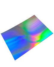 50 SHEETS - SILVER RAINBOW HOLOGRAPHIC A4 CRAFTING CARD 300 GSM ** FREEPOST **