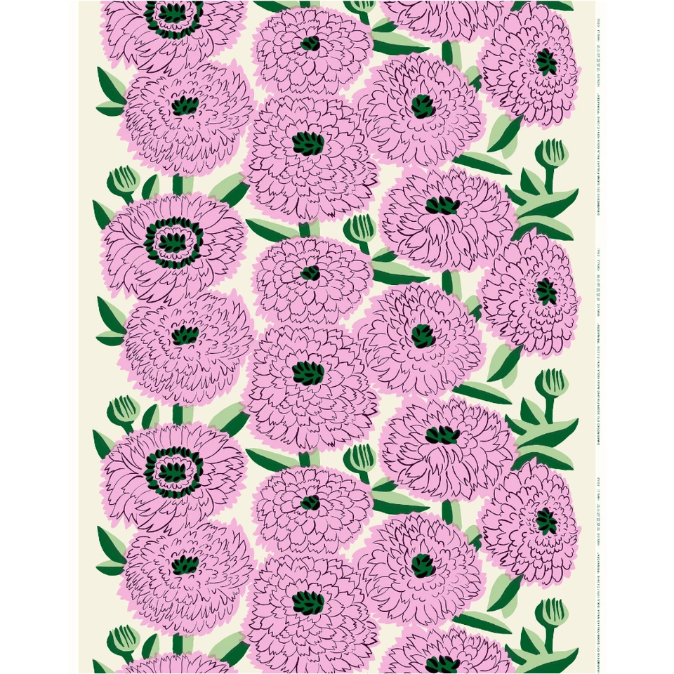 marimekko cotton fabric/ Primavera/ Purple,Green/ 145x100cm/ New/ Unused - Image 4 of 4