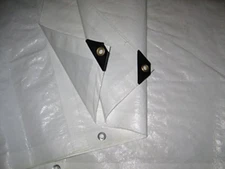 8 Ft. X 10 Ft. Heavy Duty 6 Oz. White Tarp 11-12 Mil Thick