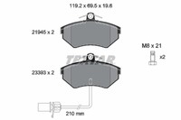 BremsbelÄGe Vw P. A4 99-/PASSAT 99- 1.6-1.9 Mit Sensor 119X69