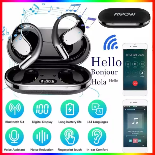 Mpow Bluetooth Translator Earbuds 144 Languages Real Time Translation Earphones - Picture 1 of 21