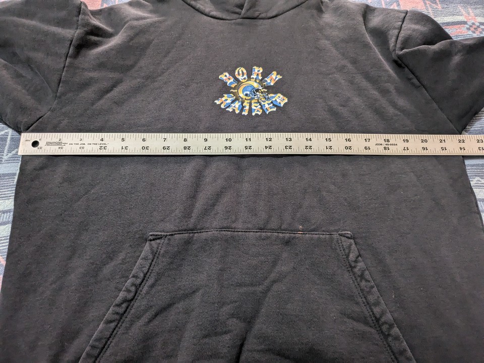 Mens Born X Raised LA Rams Graphic Hoodie M Medium Cotton made in USA ...