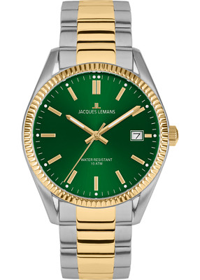 Jacques Lemans Derby 50-3K NEU Herrenuhr 10ATM Edelstah IP-gold Bicolor, NEU