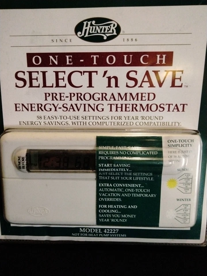 Termostato digital programable Hunter 4227 Select & Save Day - Ahorro de energía Foto 3 de 3