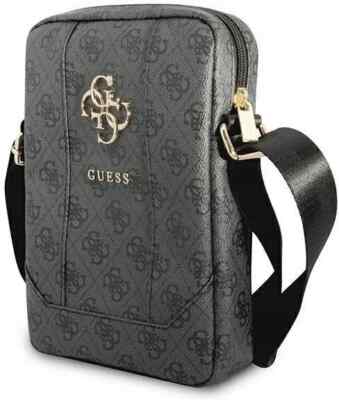 Guess Schultertasche 8'' grau 4G Metall Logo verstellbarer Riemen für Tischtelefon