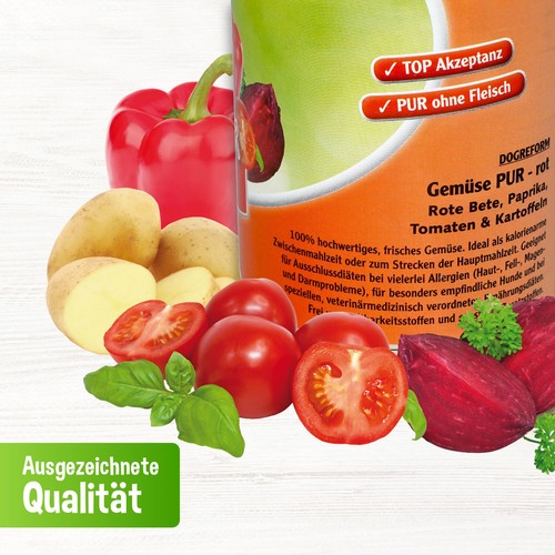 Schecker Nassfutter - Gemüse PUR - veggi - getreidefrei - Diätfutter - 6 x 410 g - Bild 3 von 6