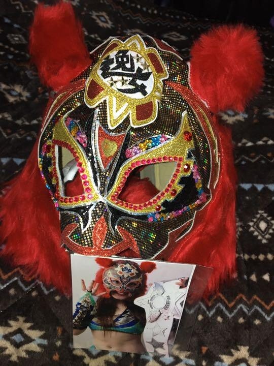 Autographed Wrestling Mask Worn by Io Shirai (IYO SKY) Rare