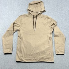 NWT Member's Mark Men's Beige Pullover Luxe Hoodie w Hidden Zipper Pocket Size M