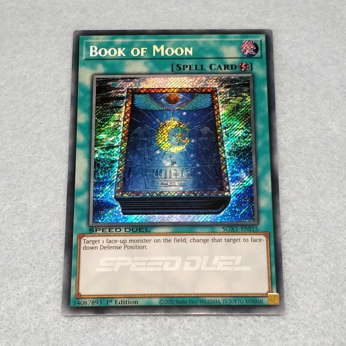 yugioh card value book 1x Yugioh Book of Moon SGX1 1st Edition Secret Rare Card NM