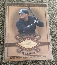 2001 Upper Deck SP Game Bat Jeremy Burnitz Milestone Piece Of The Action Relic