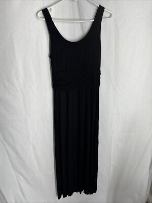 Women's Philosophy Long Black Sleeveless Jersey Maxi Dress sz M | eBay