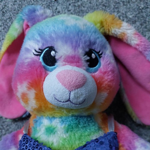 Watercolour BUNNY RABBIT BUILD A BEAR pink yellow blue 2014 - Picture 7 of 7