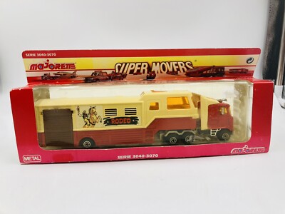 Majorette Super Movers Truck with Horse Trailer New in Box Serie 3040-3070 90s