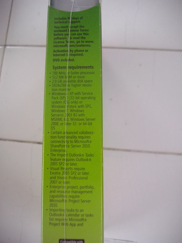 Microsoft Project 2010 Professional For 2 PCs Full Academic Version =RETAIL BOX= - Image 4 of 4