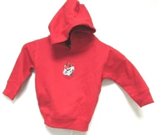 NCAA Georgia Bulldogs Embroidered Logo Red Hooded T-Shirt Two Feet Ahead #113