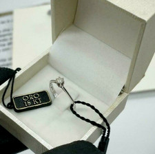 Solitario donna oro bianco 18 Carati nuovo diamante caratteristiche F/VS1 0,14Kt