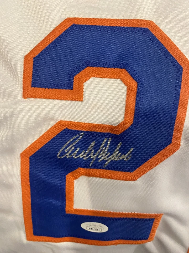 Camiseta deportiva personalizada firmada por Carlos Delgado de los Mets certificada por la JSA Foto 2 de 3