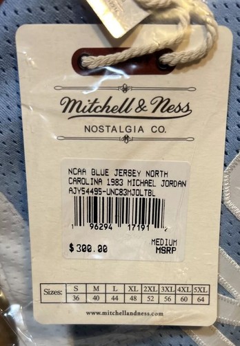NWT Michael Jordan UNC 1983-84 Mitchell & Ness Jersey Size Men’s M (40) FREESHIP - Picture 3 of 13