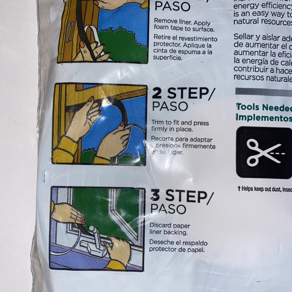 DUCK Self Adhesive Foam Weatherstrip Seal Medium Gaps,  2 Rolls 3/8"x5/16 x10'  - Image 4 of 4