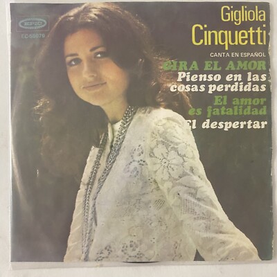 GIGLIOLA CINQUETTI - CANTA EN ESPAÑOL - 1972 MEXICAN 7''  EP PS, CHANSON