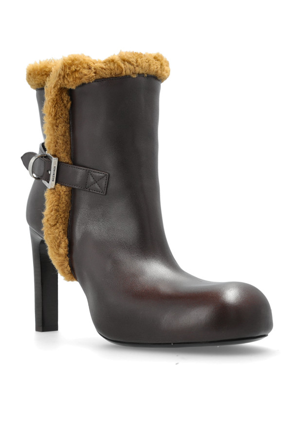 Balenciaga - Women - ‘Fargo Bootie H100’ heeled ankle boots - Brown thumbnail 4