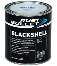 RUST BULLET BlackShell - Gloss Black - 1 Pint - Corrosion Preventive Coating,...