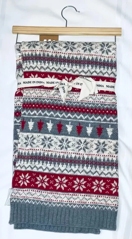 Bebé Navidad Invierno Manta 100% Algodón Copos de Nieve Cochecito 32x40" Oeko-Tex Foto 4 de 4