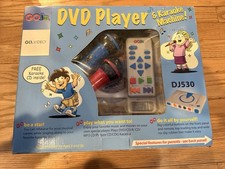 Karaoke Machine DVD Player CD Combo Remote Microphones Go Video Go Jr DJ530