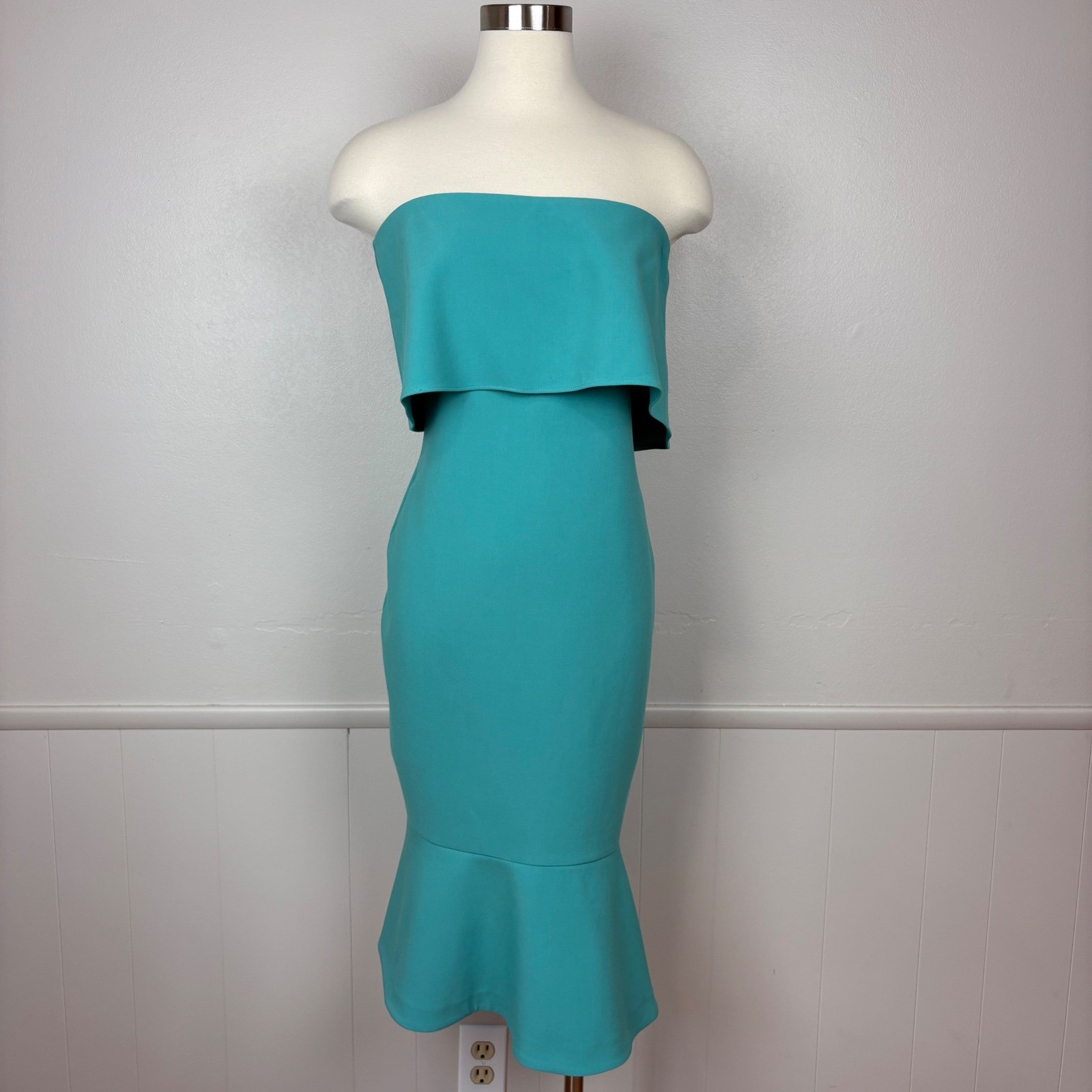 Likely Conrad Strapless Bodycon Dress NWT Size 10 Teal (Latigo Bay) Mermaid Hem