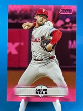 2025 Topps Stadium Club #145 Aaron Nola Pink Parallel Phillies