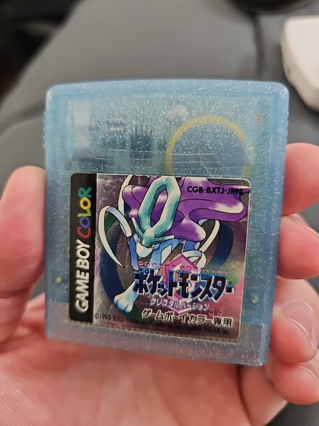 Pokemon Crystal English version on authentic Japanese motherboard