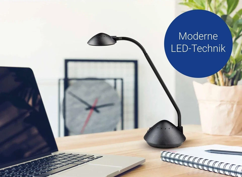 Schreibtischlampe LED Lampe Tischlampe Standfuß MAULarc 3000K 542lm 29x13,5x38cm - Bild 2 von 4