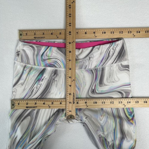 Athleta Girl Size XL (14) Chit Chat Capri Tights Marble Rainbow Swirl 446853 - Picture 2 of 7
