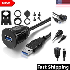 Durable USB 3.0 Flush Mount Extension Cable - 1 Meter for Dashboard Installation