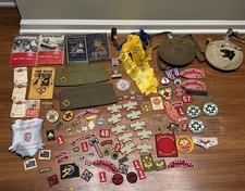 1950s BSA Boy Scout Patch Lot DuPage Council Hats Canteens