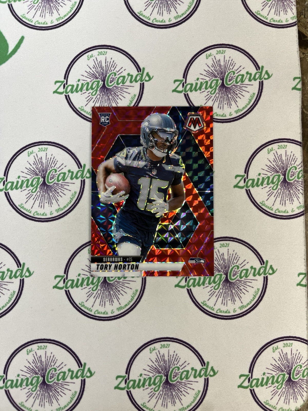 2025 Panini Mosaic Tory Horton Rookie RC #396 Red Mosaic Prizm Seattle Seahawks