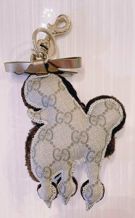 Authentic GUCCI Guccioli Poodle Dog Key Holder Bag Charm Accessory #42341 image 3