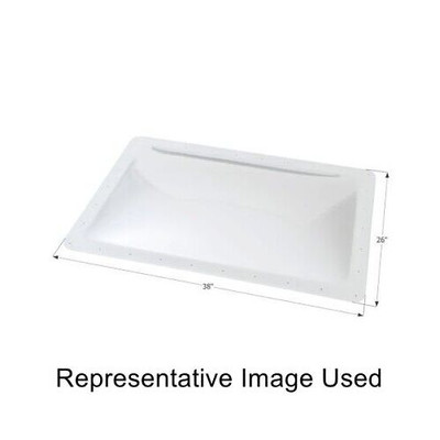 Icon 01861 RV Trailer Rectangular Outer Skylight 26'' x 38'' - White NEW