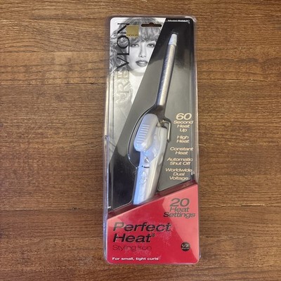 Revlon Perfect Heat Curling Iron Ceramic 1/2'' Ceramic Barrel nrand new white. B6