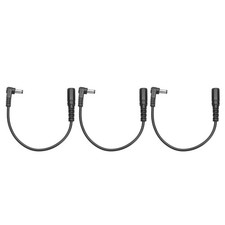 3pcs 5.5mm x 2.1mm Right Angle 90 Degree DC Male to Female Plug Jack,0.2m