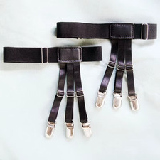 2PCS Suspenders for Shirt Holder Strap Hangers for Men Woman Pants Suspenders Br