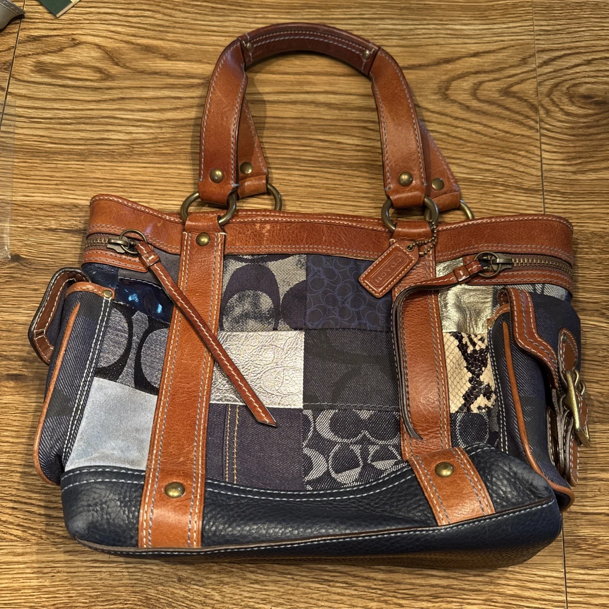 Coach Patchwork Satchel/Top Handle Bag Medium Bags & Handbags for