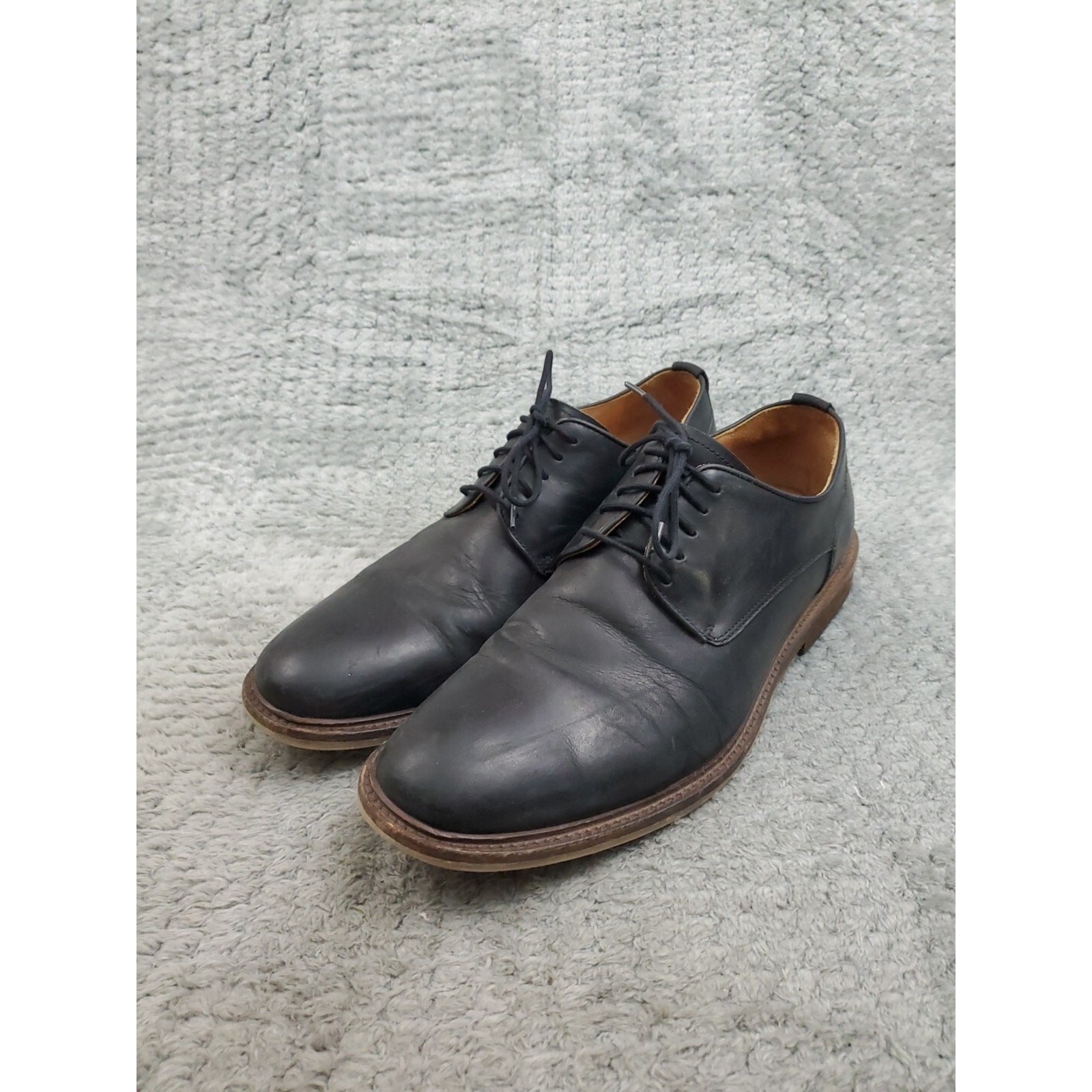 SAOLA Scarpe eleganti Warfield & Grand Oxford da uomo taglia 10 nere in pelle stringate